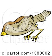 Poster, Art Print Of Cartoon Brown Bird