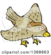 Poster, Art Print Of Cartoon Brown Bird