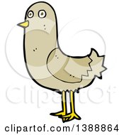 Poster, Art Print Of Cartoon Brown Bird