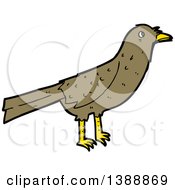 Poster, Art Print Of Cartoon Brown Bird