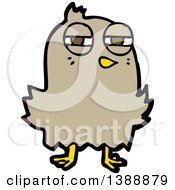 Poster, Art Print Of Cartoon Brown Bird