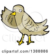 Poster, Art Print Of Cartoon Brown Bird