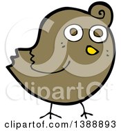 Poster, Art Print Of Cartoon Brown Bird