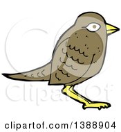 Poster, Art Print Of Cartoon Brown Bird