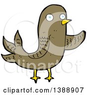 Poster, Art Print Of Cartoon Brown Bird