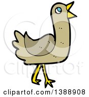 Poster, Art Print Of Cartoon Brown Bird