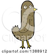 Poster, Art Print Of Cartoon Brown Bird