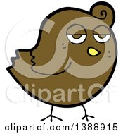 Poster, Art Print Of Cartoon Brown Bird