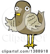 Poster, Art Print Of Cartoon Brown Bird