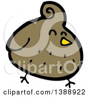 Poster, Art Print Of Cartoon Brown Bird