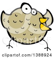 Poster, Art Print Of Cartoon Brown Bird