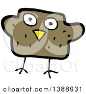 Poster, Art Print Of Cartoon Brown Bird