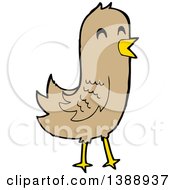 Poster, Art Print Of Cartoon Brown Bird