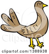 Poster, Art Print Of Cartoon Brown Bird