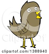 Poster, Art Print Of Cartoon Brown Bird