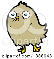 Poster, Art Print Of Cartoon Brown Bird