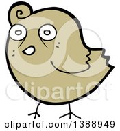 Poster, Art Print Of Cartoon Brown Bird