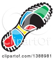 Poster, Art Print Of Colorful Olympic Field Day Sneaker Sole
