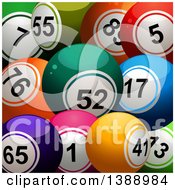 Poster, Art Print Of Background Of 3d Colorful Bingo Or Lottery Balls