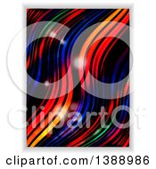 Poster, Art Print Of Colorful Wave Background Over White