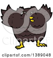 Clipart Of A Cartoon Owl Royalty Free Vector Illustration by lineartestpilot
