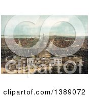 Poster, Art Print Of View Of Washington Dc With The Capitol Building Botanic Garden And Smithsonian C1871
