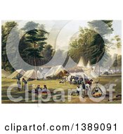 Confederate Camp During The American Civil War C1871