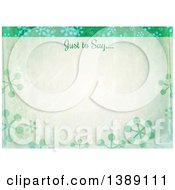 Clipart Of A Distressed Christmas Background Of Text And Snowflakes Framing Text Space Royalty Free Illustration