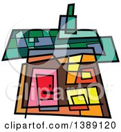 Poster, Art Print Of Doodled Abstract Colorful House