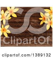 Poster, Art Print Of Wood Panel Background Bordered In Flowers