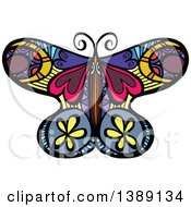 Poster, Art Print Of Doodled Colorful Butterfly