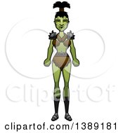 Clipart Of A Female Orc Royalty Free Vector Illustration