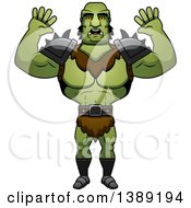 Poster, Art Print Of Scared Buff Male Orc