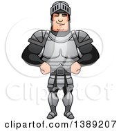 Poster, Art Print Of Sly Buff Male Knight With Hands On His Hips