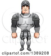 Clipart Of A Buff Male Knight Royalty Free Vector Illustration