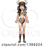 Clipart Of A Barbarian Woman Royalty Free Vector Illustration