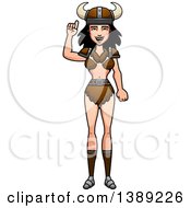 Poster, Art Print Of Barbarian Woman Holding Up A Finger