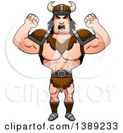 Poster, Art Print Of Buff Angry Barbarian Man Waving His Fists