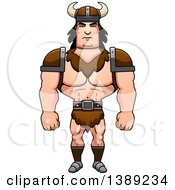 Clipart Of A Muscular Barbarian Man Royalty Free Vector Illustration