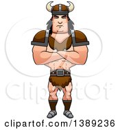 Poster, Art Print Of Buff Barbarian Man With Folded Arms