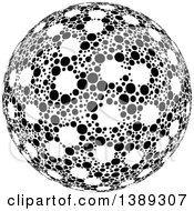 Poster, Art Print Of Black And White Dotted Globe Sphere Orb Or Planet