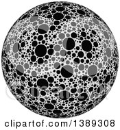 Poster, Art Print Of Black And Gray Dotted Globe Sphere Orb Or Planet