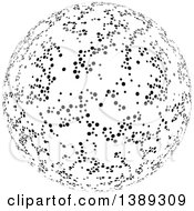Clipart Of A Black And White Dotted Globe Sphere Orb Or Planet Royalty Free Vector Illustration by dero