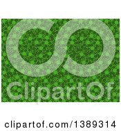 Clipart Of A Green Dot Pattern Background Royalty Free Vector Illustration