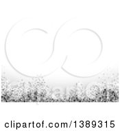 Clipart Of A Background Of Silvery Glittery Pixels And Stars Royalty Free Vector Illustration