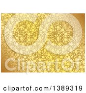 Clipart Of A Background Of Gold Dots Royalty Free Vector Illustration