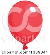 Clipart Of A Red Shiny Party Balloon Royalty Free Vector Illustration