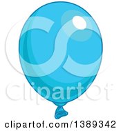 Poster, Art Print Of Blue Shiny Party Balloon