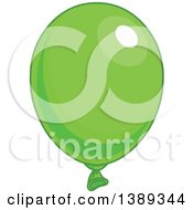 Poster, Art Print Of Green Shiny Party Balloon