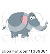 Poster, Art Print Of Flat Design Happy Elephant
